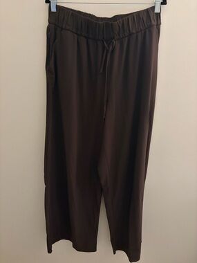all in motion Brown Drawstring Wide-Leg Joggers
